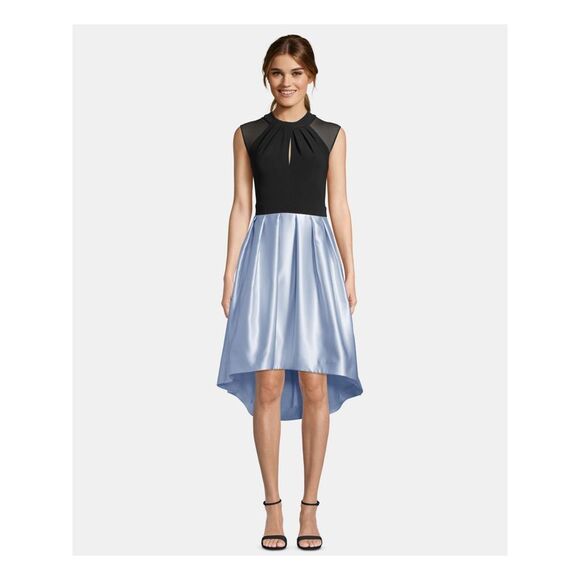 BETSY & ADAM Dresses & Skirts - BETSY & ADAM Womens Sheer  Silk Silk Cap Sleeve Keyhole Midi Party Hi-Lo Dress